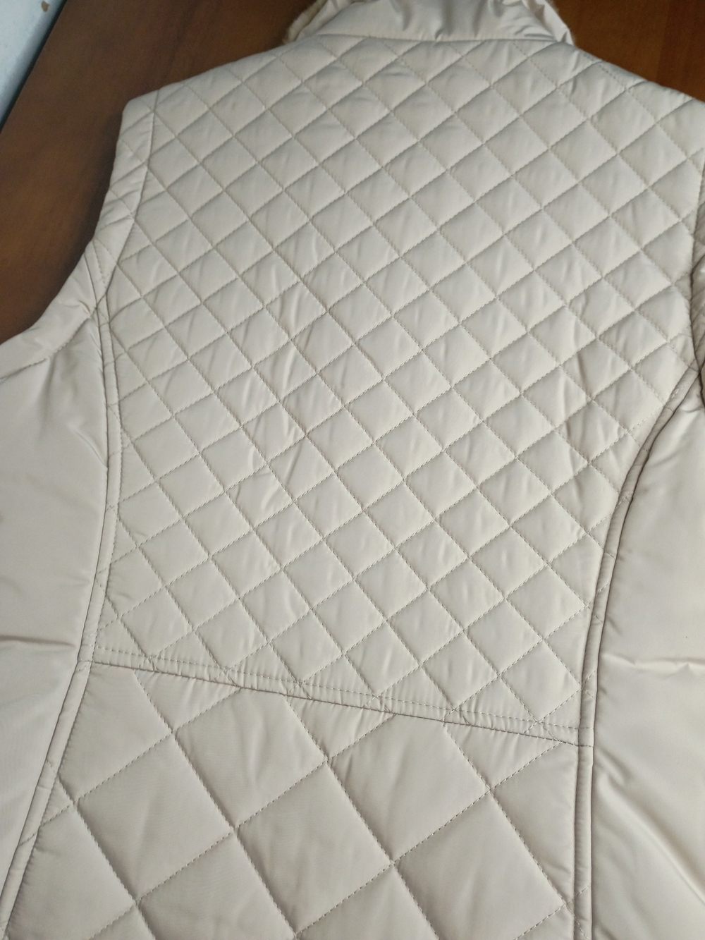 Calvin Klein Quilted Faux-Fur Collar Puffer Vest - Beige - Picture 8 of 12